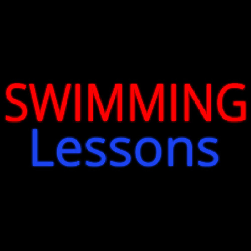 Swimming Lessons Enseigne Néon