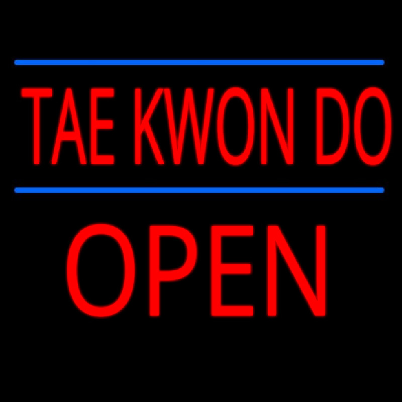 Tae Kwon Do Script1 Open Enseigne Néon