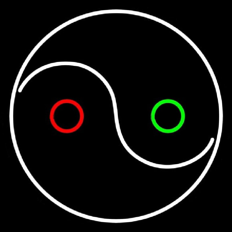 Taoist Symbol Enseigne Néon