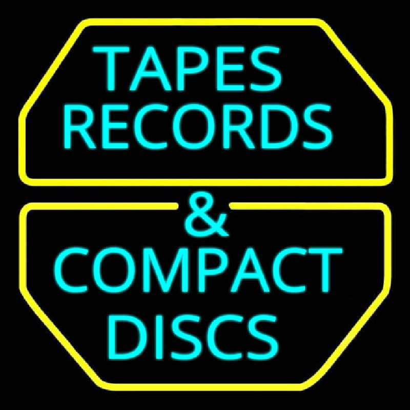 Tapes Cds Disc Enseigne Néon