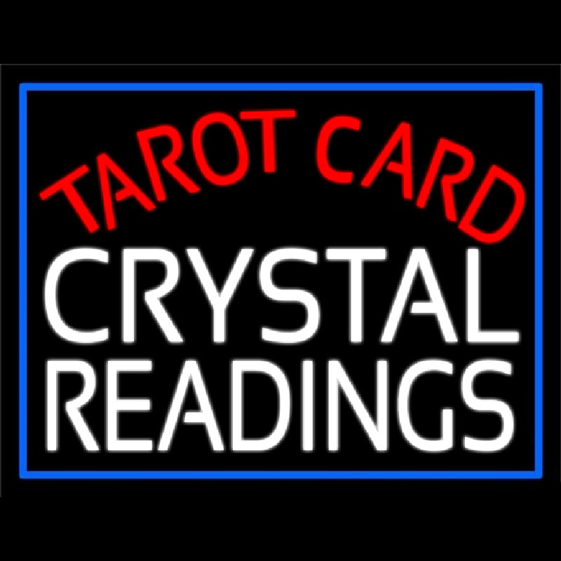 Tarot Card Crystal Readings Enseigne Néon