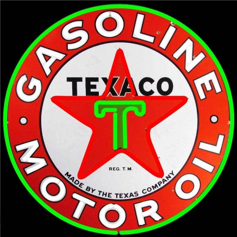 Te aco Gasoline Enseigne Néon