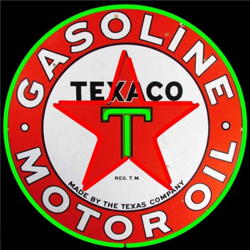 Te aco Motor Oil Gasoline Enseigne Néon