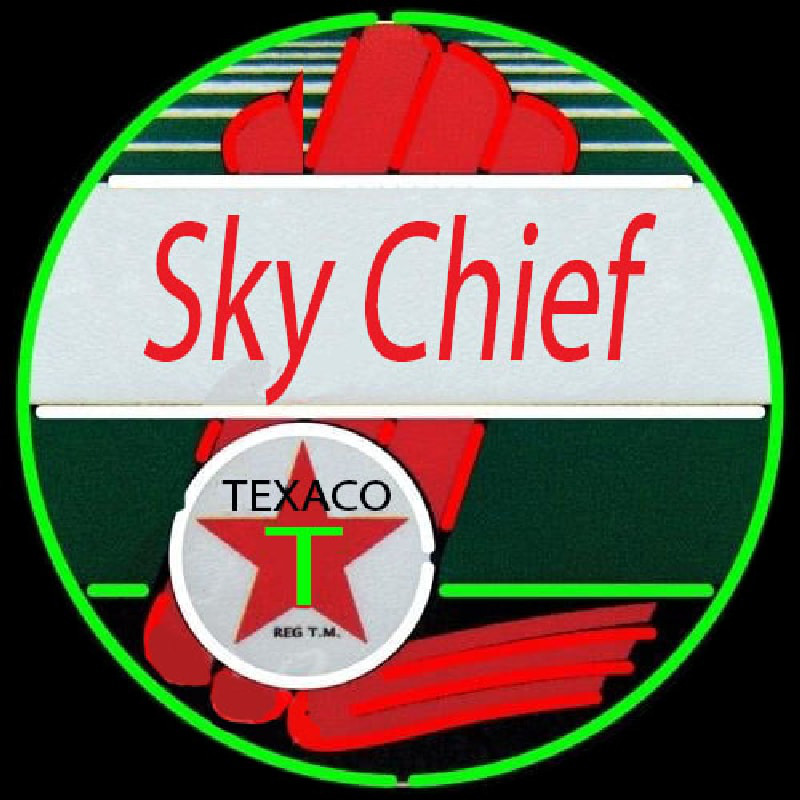 Te aco Sky Chief Gasoline Enseigne Néon