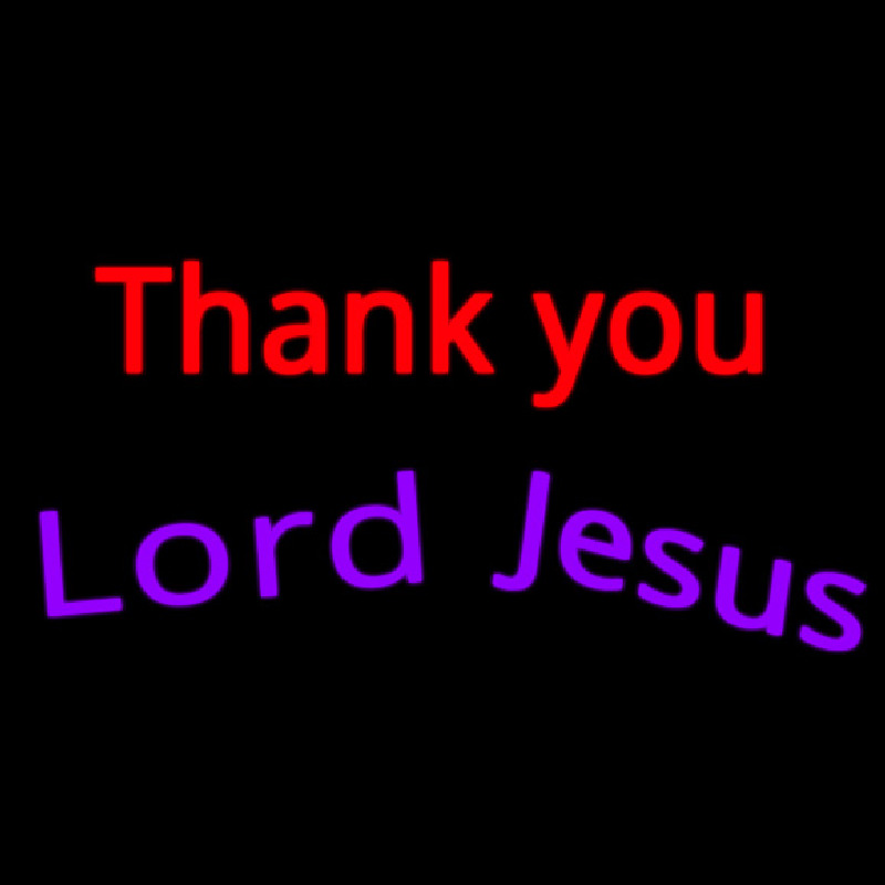 Thank You Lord Jesus Enseigne Néon