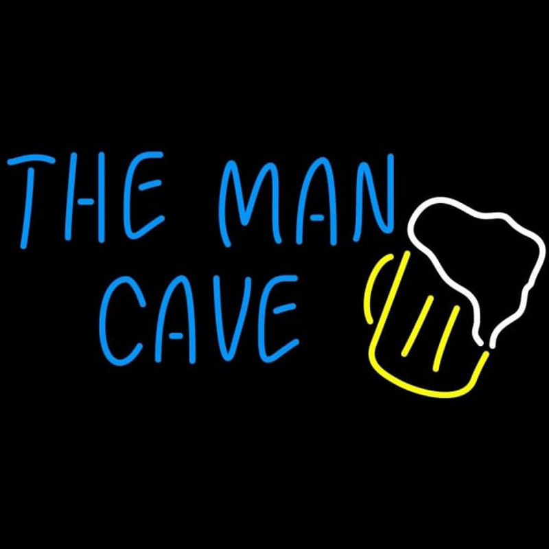 The Man Cave Glass Enseigne Néon