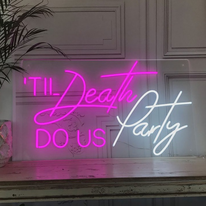 Til Death Do Us Party Enseigne Néon