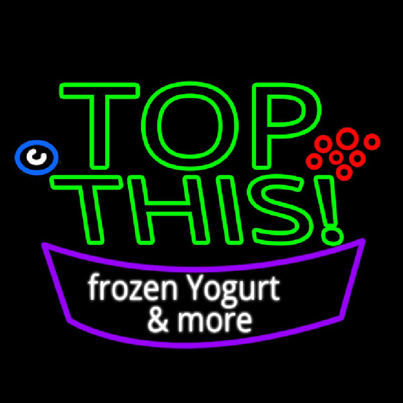 Top This Frozen Yogurt N More Enseigne Néon