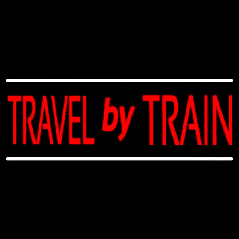 Travel By Train Enseigne Néon