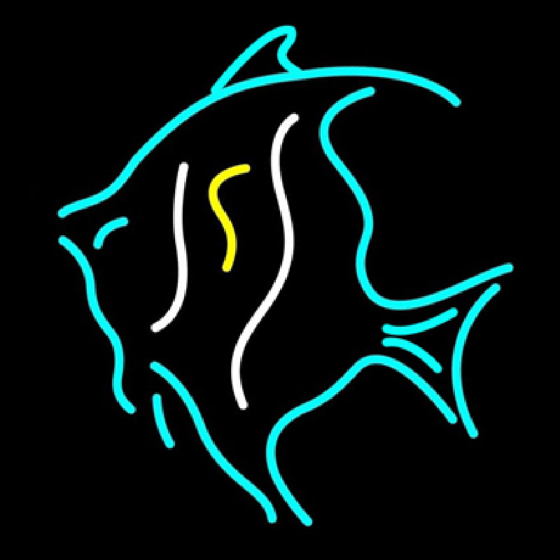 Tropical Fish Turquoise Enseigne Néon