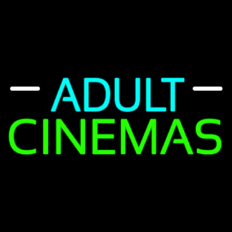 Turquoise Adult Green Cinemas Enseigne Néon