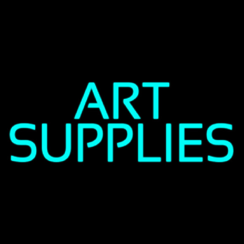 Turquoise Art Supplies 1 Enseigne Néon