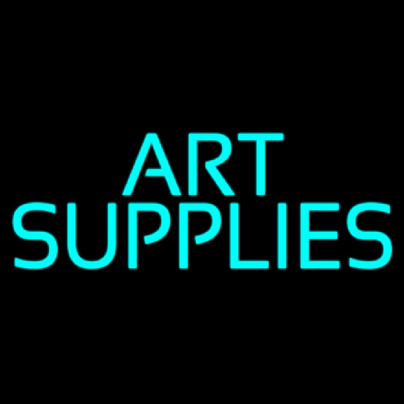 Turquoise Art Supplies Enseigne Néon
