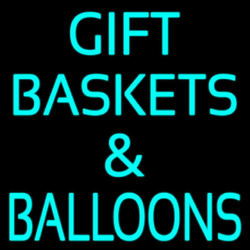 Turquoise Gift Baskets Balloons Enseigne Néon