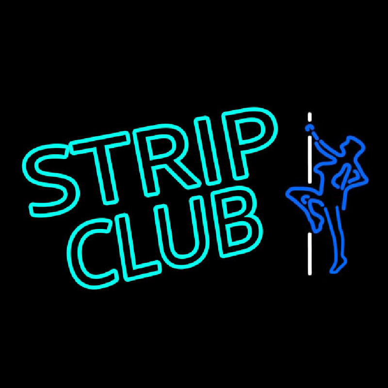 Turquoise Strip Club Enseigne Néon