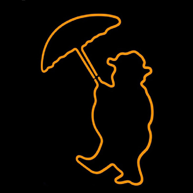 Umbrella With Man Logo Enseigne Néon