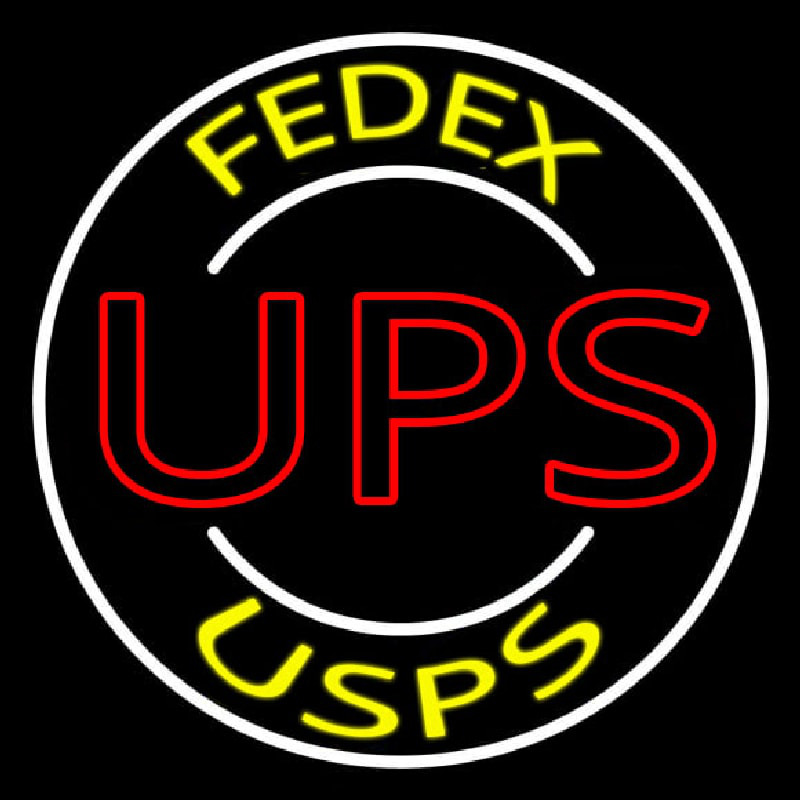 Ups Fede  Usps With Circle Enseigne Néon