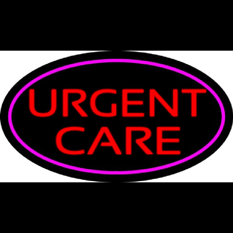 Urgent Care Oval Pink Enseigne Néon