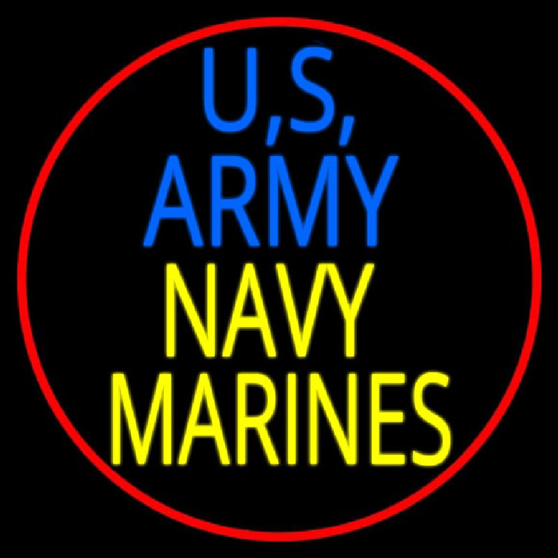 Us Army Navy Marines Enseigne Néon