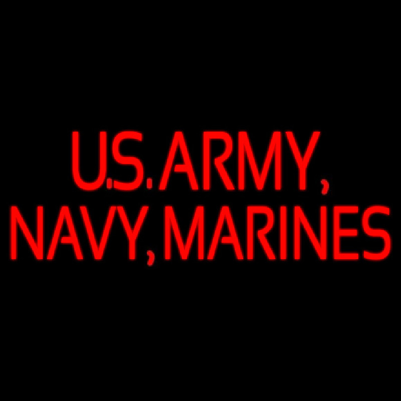 Us Army Navy Marines Enseigne Néon