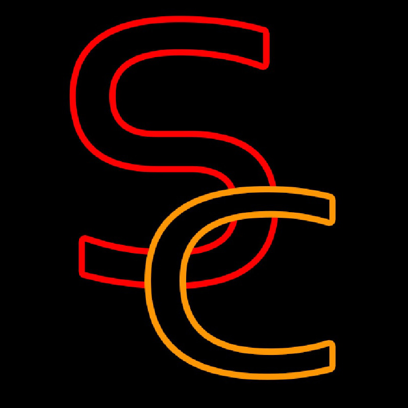 Usc S And C Interlocked Enseigne Néon