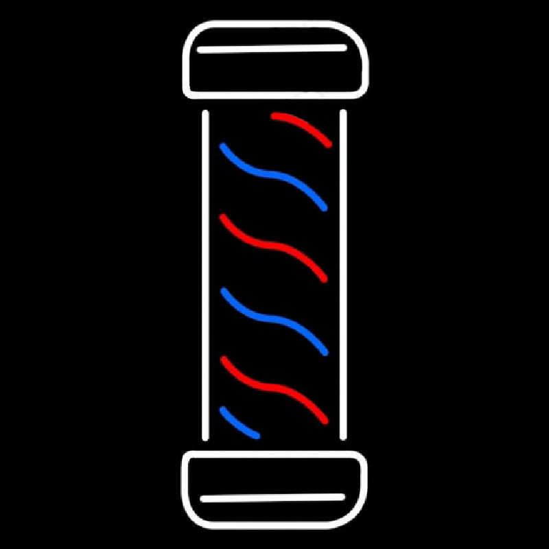 Vertical Barber Logo Enseigne Néon