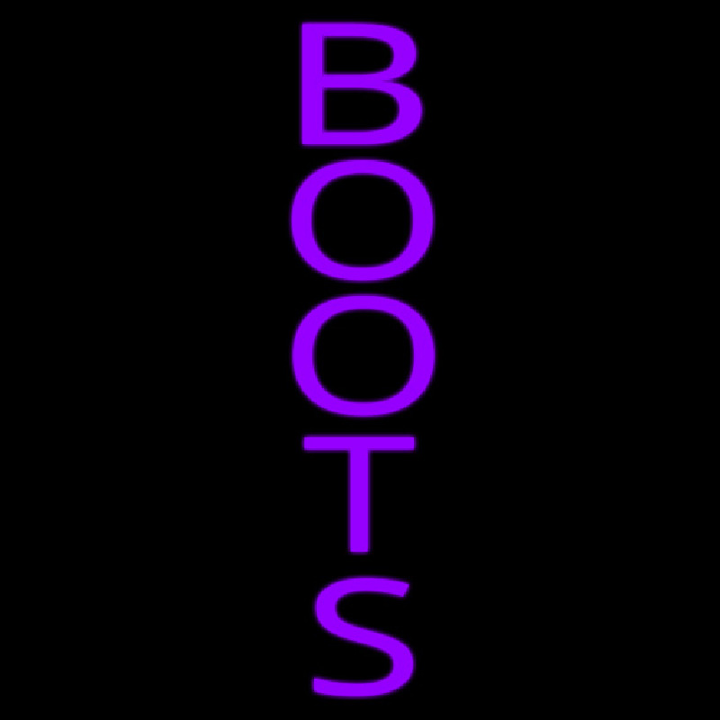 Vertical Purple Boots Enseigne Néon