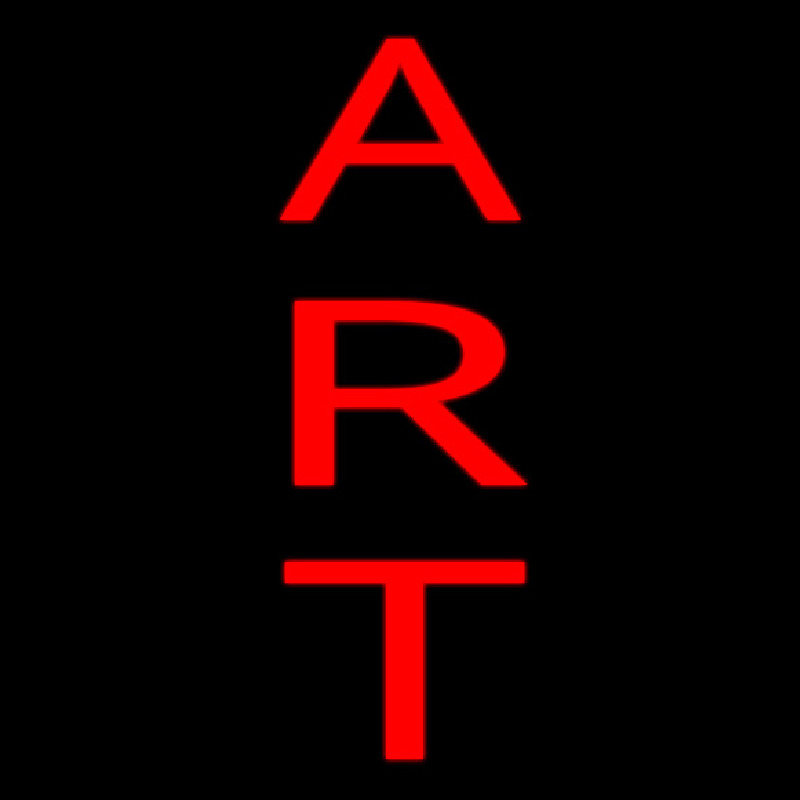 Vertical Red Art 1 Enseigne Néon