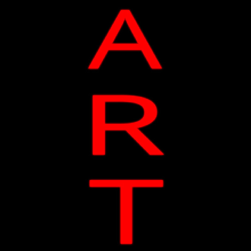 Vertical Red Art Enseigne Néon