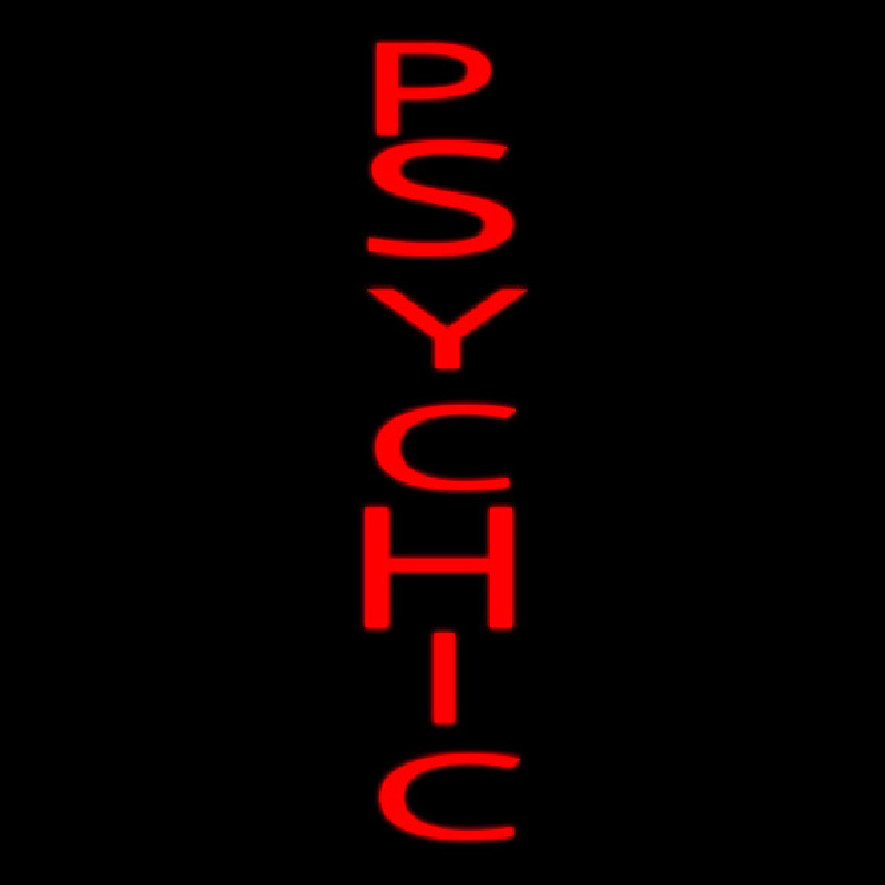 Vertical Red Psychic Enseigne Néon
