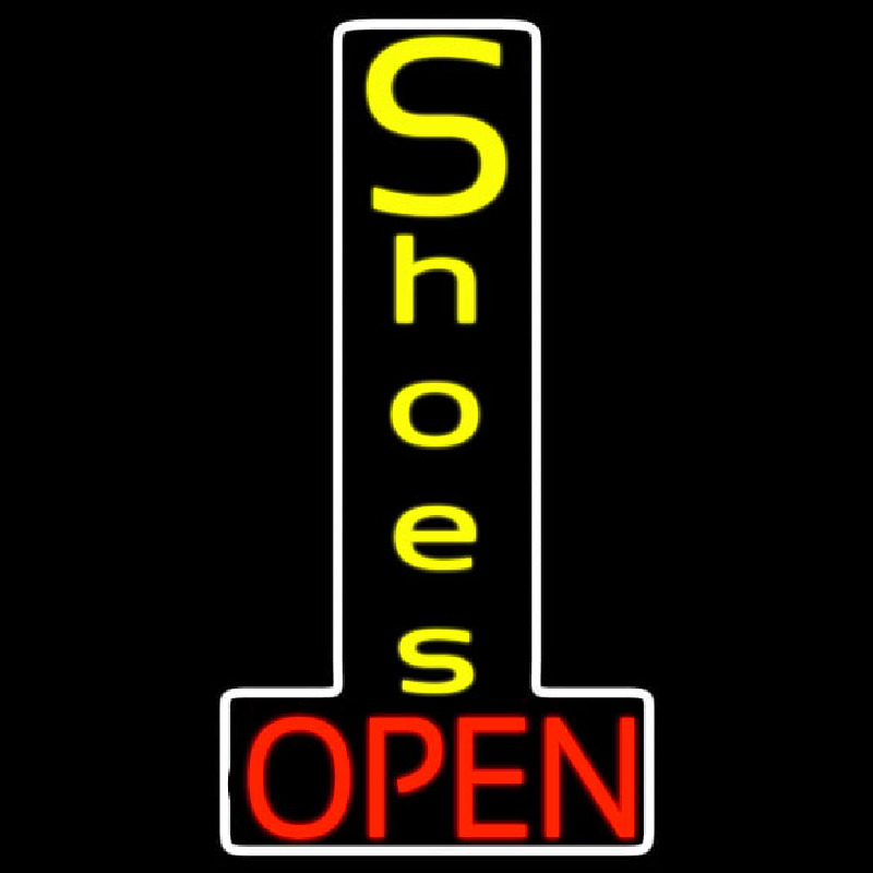 Vertical Shoes Open Enseigne Néon