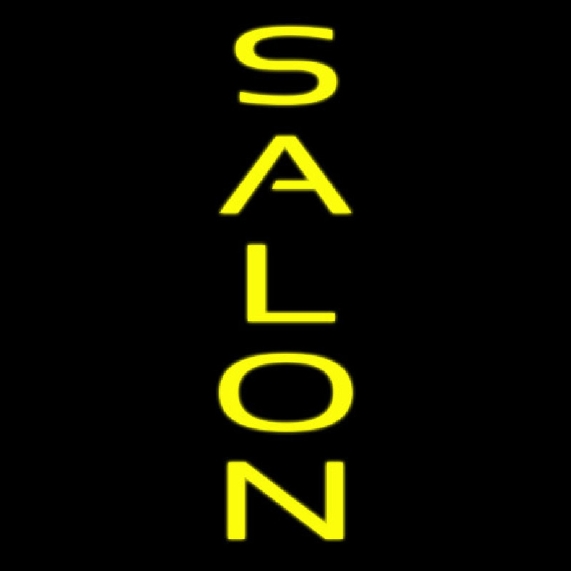 Vertical Yellow Salon Enseigne Néon
