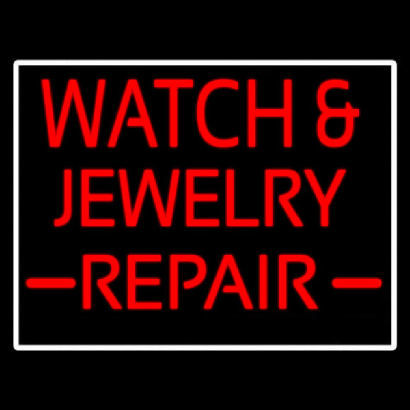 Watch And Jewelry Repair Red Enseigne Néon