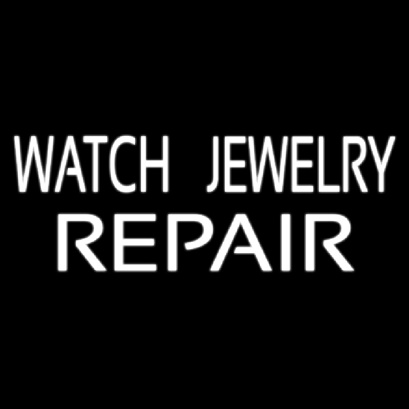 Watch Jewelry Repair Block White Enseigne Néon