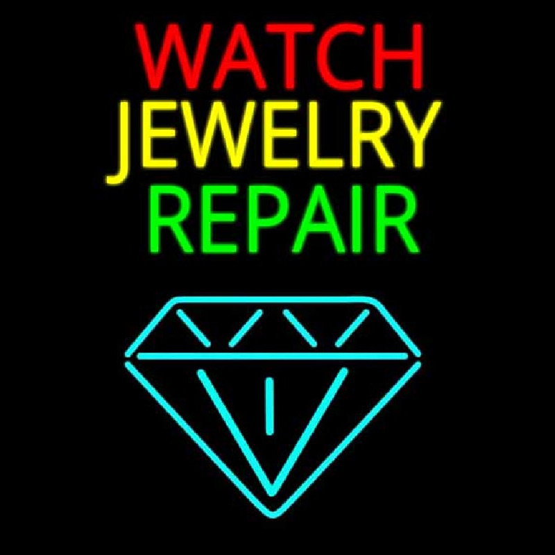 Watch Jewelry Repair With Logo Enseigne Néon