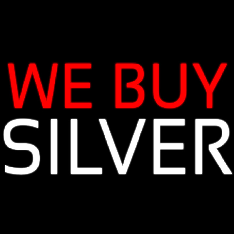 We Buy Silver Enseigne Néon