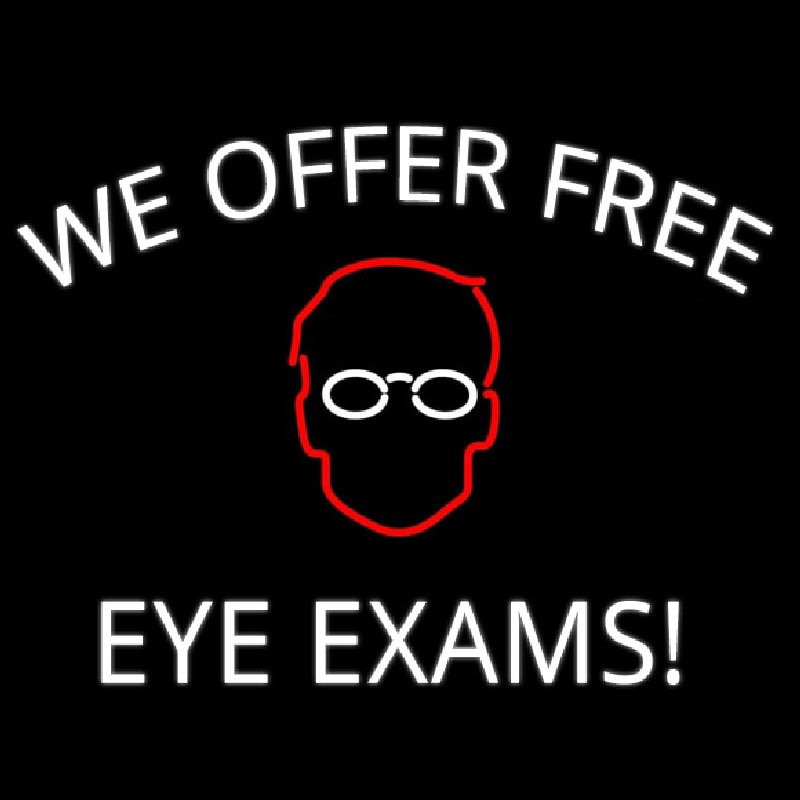 We Offer Free Eye E ams Enseigne Néon