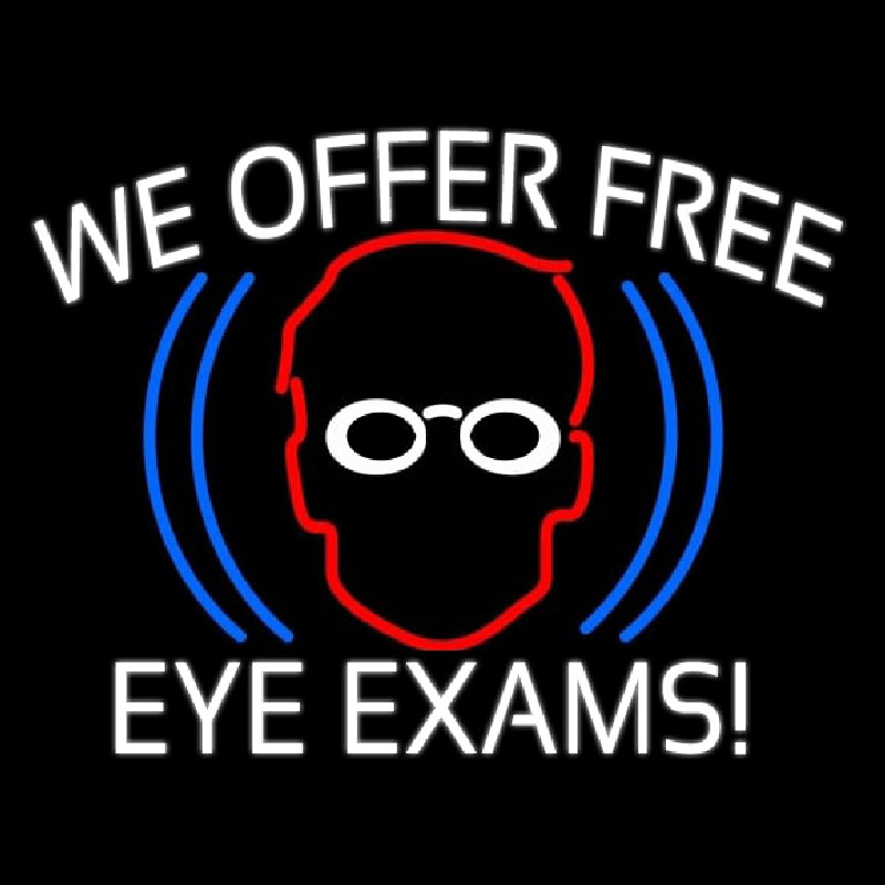 We Offer Free Eye E ams Enseigne Néon