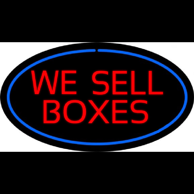 We Sell Bo es Oval Blue Enseigne Néon