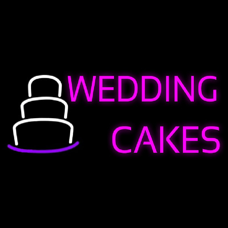 Wedding Cakes In Pink Enseigne Néon