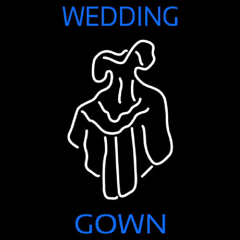 Wedding Gown Logo Enseigne Néon
