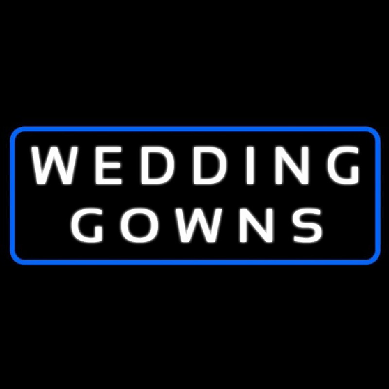 Wedding Gowns Blue Border Enseigne Néon