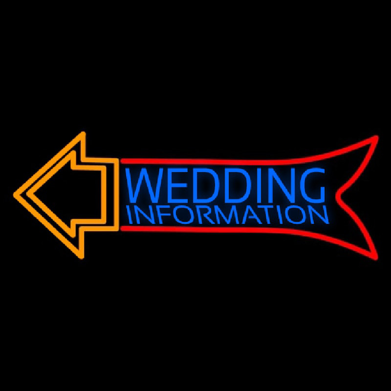 Wedding Information Enseigne Néon
