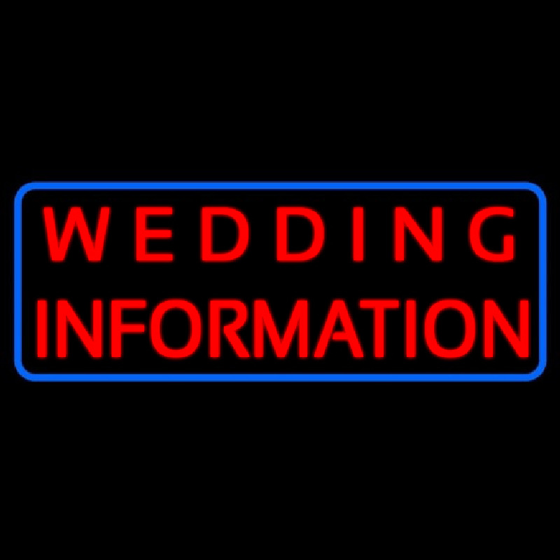 Wedding Information Enseigne Néon