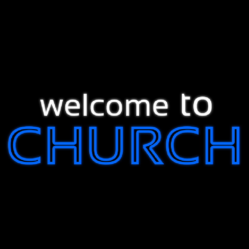 Welcome To Church Enseigne Néon