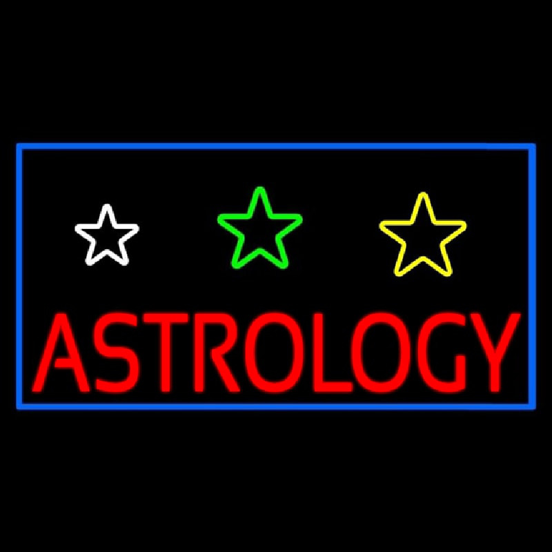 White Astrology Enseigne Néon