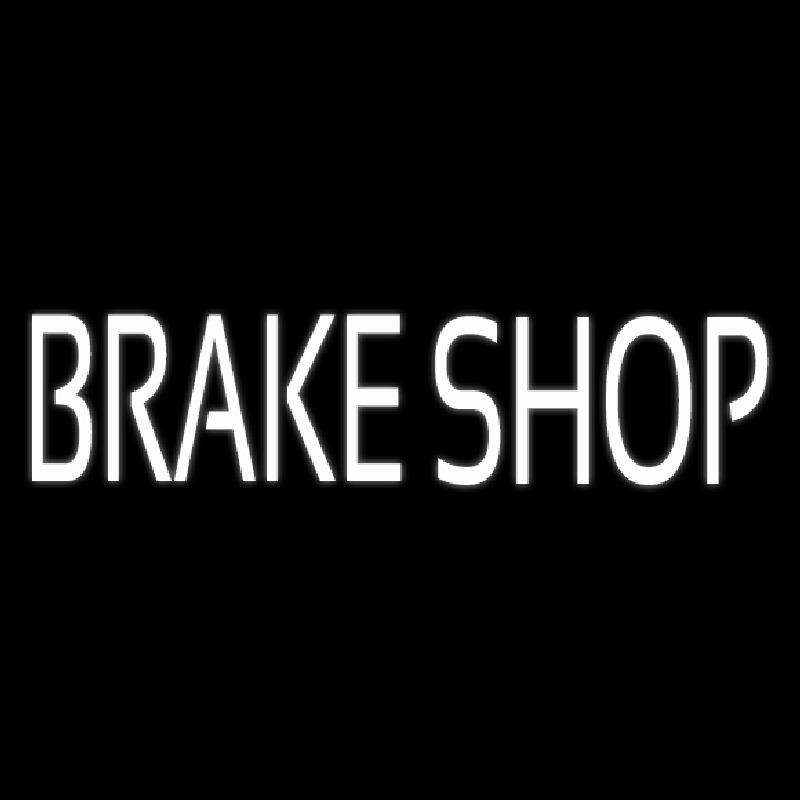 White Brake Shop Enseigne Néon