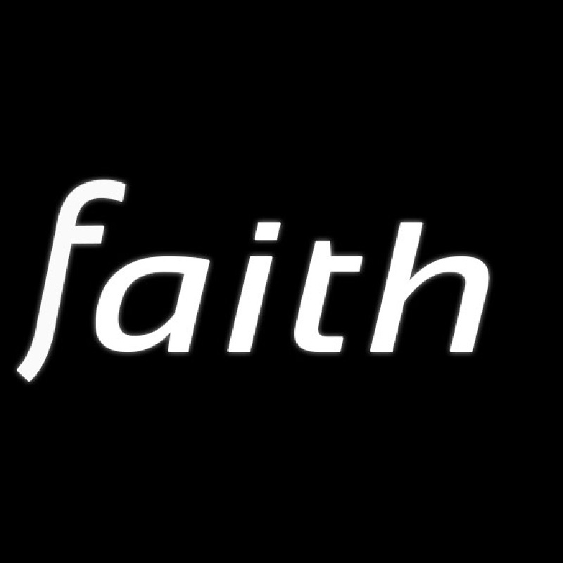 White Faith Enseigne Néon