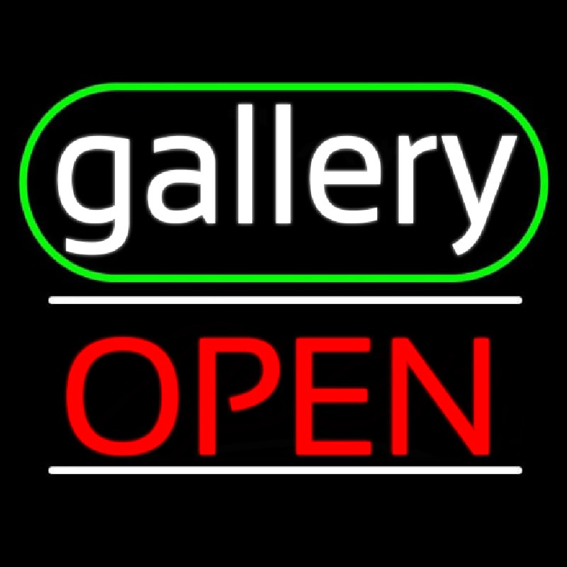 White Letters Gallery With Open 3 Enseigne Néon