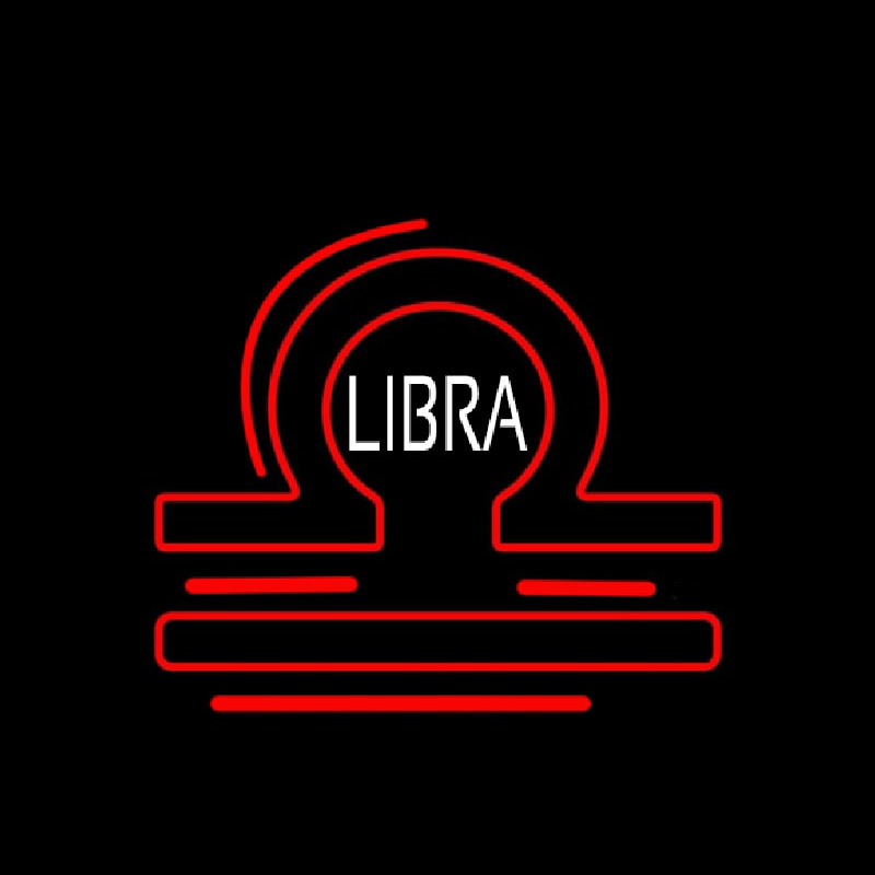 White Libra Zodiac Enseigne Néon